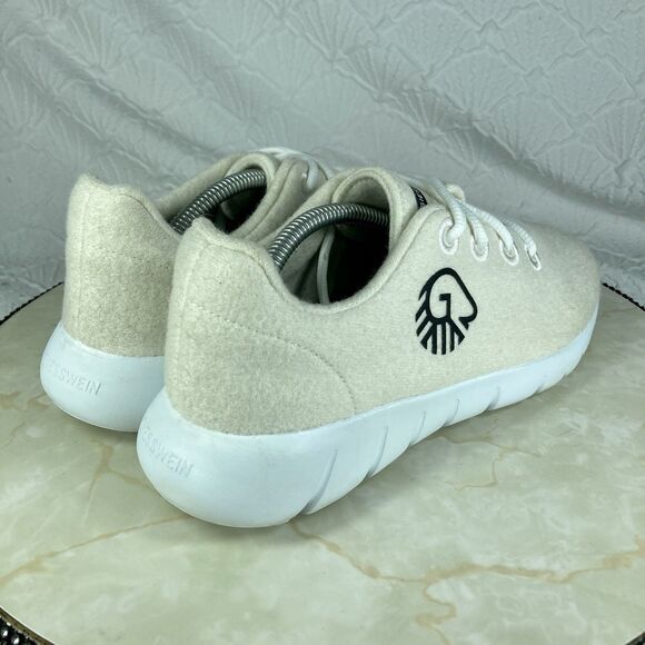 Giesswein Merino Wool Runners Sneakers Women 38 Beige Walking Comfy Casual Shoes - Picture 9 of 11